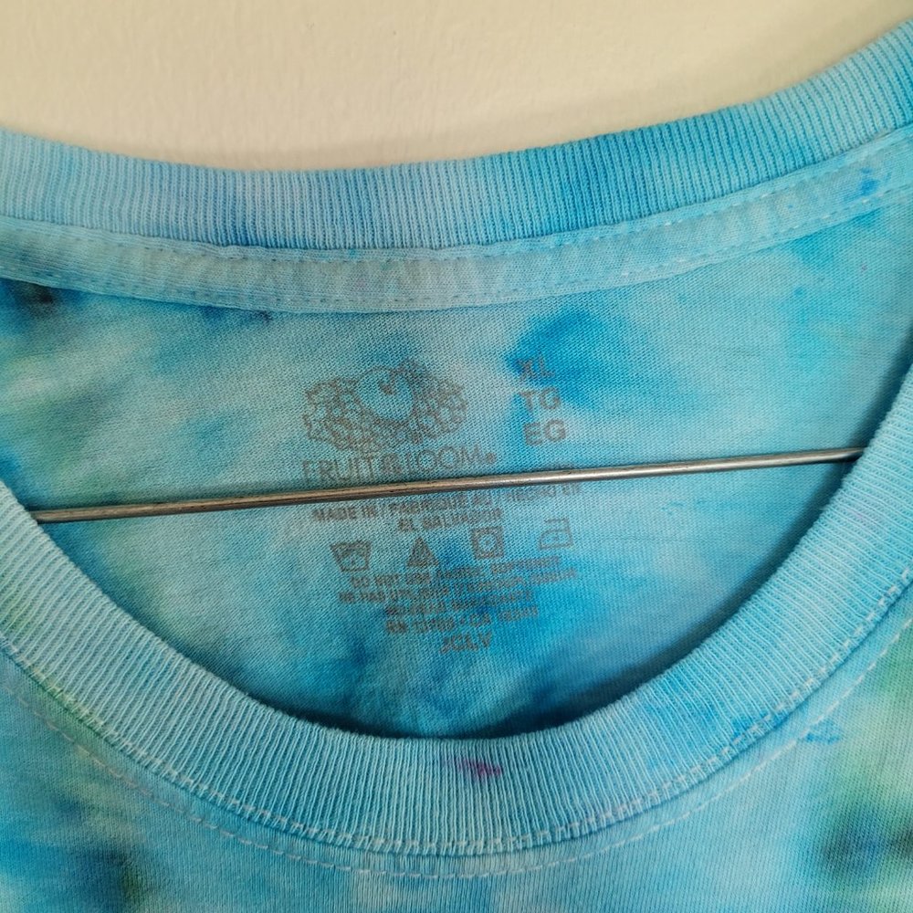 Custom Unisex Blue, Purple, & Green Tie-Dye T-Shirt - Picture 5 of 7